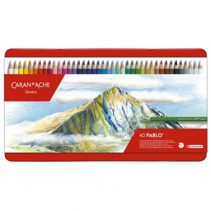 Creion Colorat Tombow Irojiten Flash Green - F9 Set 40 Creioane Colorate Carandache Pablo Pencil