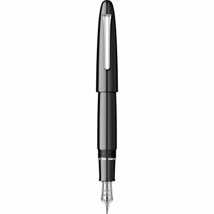 Stilou Sailor Lecoule All Black GMT Stilou King Size 21k Nib Sailor King of Pens Ringless Ebonite Black RHT