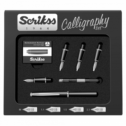 Set Standardgraph Combi Universal Set Caligrafie Scrikss Calligraphy Set M - 1.1 - 1.5 - 2.3 Black CT