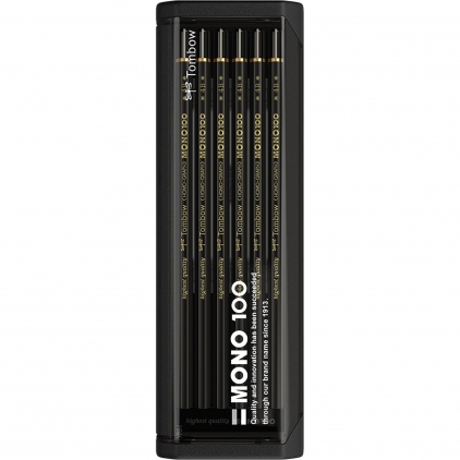 Set 12 Creioane Grafit Tombow MONO 100 Black 4B