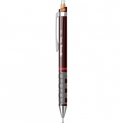 Set 12 Creioane Grafit Tombow MONO 100 Black 4B Creion Mecanic 1.0 Rotring Tikky III Burgundy - Color Code