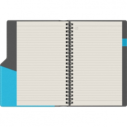 Organizer Precision Trend A5 6 inele Red Lined Agenda Precision Ultra A5 cu spirala Sky Blue Lined