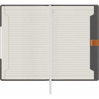 Mapa Piele cu Blocnotes Princ Leather Luxury 941 B5 Model R Black Millimeter Agenda Precision Alicante A5 Orange Lined