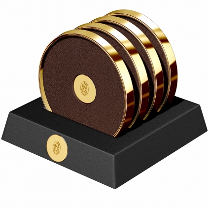 Accesorii Bauturi Set 4 Suporturi Pahare M-653 El Casco  Gold 