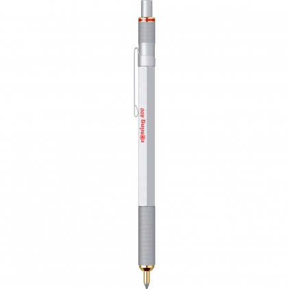 Set 4 pixuri cu gel Main Paper, varf 0.5 mm, 2 albastre, 1 rosu, 1 negru Pix Rotring 800 Silver