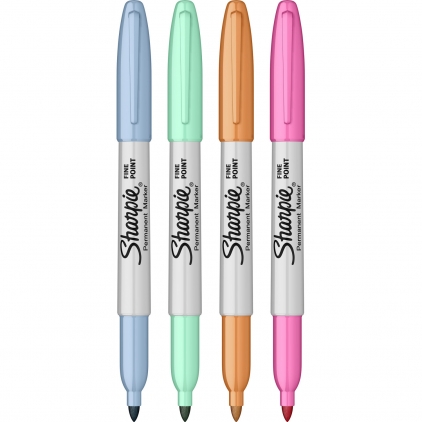 Marker Dual Brush Watercoloring Tombow ABT 403 Bright Blue Set 4 Markere Permanente Bullet Sharpie Fine Point Pastel Colors