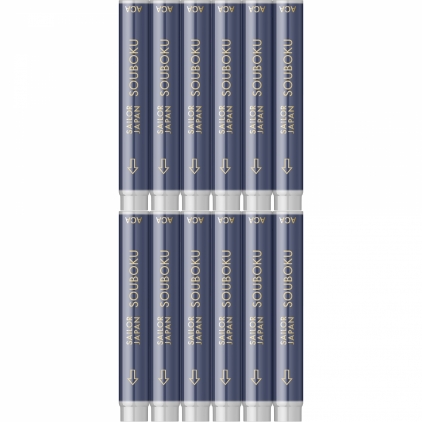 Calimara 50 ml Jacques Herbin Prestige Creations d'Artistes Shogun by Kenzo Takada Set 12 Cartuse Standard Size Proprietar Sailor Basic Pigment Souboku Blue Black 