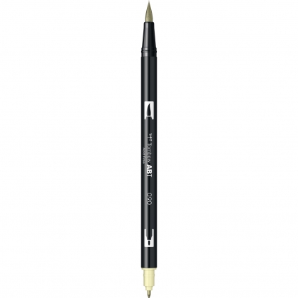 Marker Dual Brush Watercoloring Tombow ABT N75 Cool Grey 3 Marker Dual Brush Watercoloring Tombow ABT 090 Baby Yellow