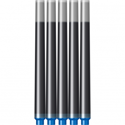Stilou Cross Calais Matt Black CT Set 5 Cartuse Large Size Proprietar Parker Quink Blue Lavabil