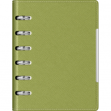 Set Agenda Piele + Pouch Pen Princ Leather Business 885 B5 Black Lined Organizer Precision Alicante A6 6 inele Apple Green Lined