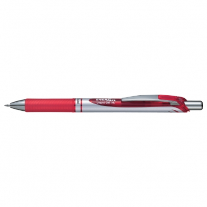 Roller Caran dAche Leman Ebony Black SRT Roller cu gel, Pentel, Energel, 0.7 mm, plastic, rosu