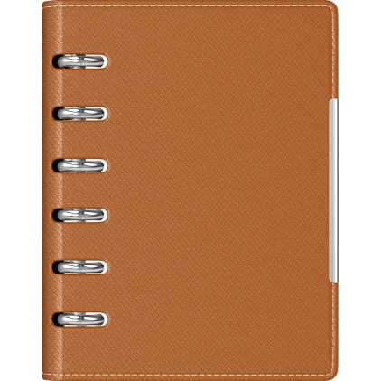 Agenda Precision Ultra A5 cu spirala Ultra Grey Lined Organizer Precision Alicante A6 6 inele Orange Lined