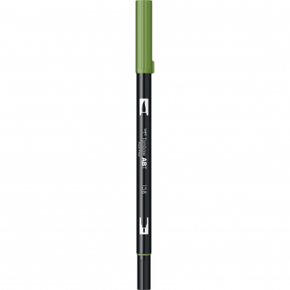 Marker Dual Brush Watercoloring Tombow ABT 815 Cherry Marker Dual Brush Watercoloring Tombow ABT 158 Dark Olive