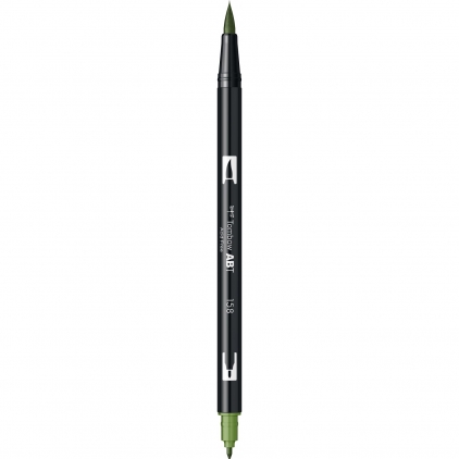 Marker Dual Brush Watercoloring Tombow ABT 815 Cherry Marker Dual Brush Watercoloring Tombow ABT 158 Dark Olive