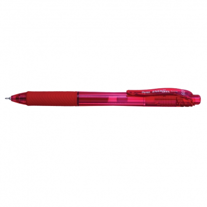 Roller Caran dAche 849 Classic Line White CT Roller cu gel, Pentel, Energel X, 0.5 mm, plastic, rosu