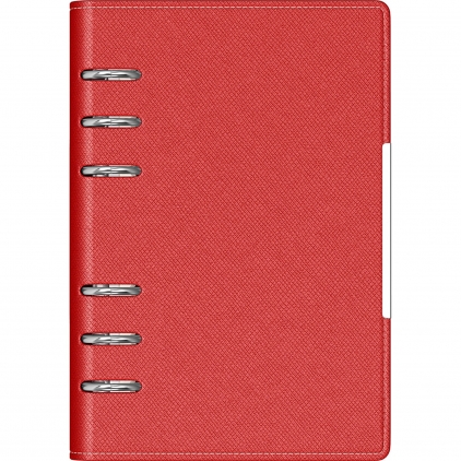 Agenda Precision Ultra A5 cu spirala Ultra Grey Lined Organizer Precision Alicante B6 6 inele Red Lined