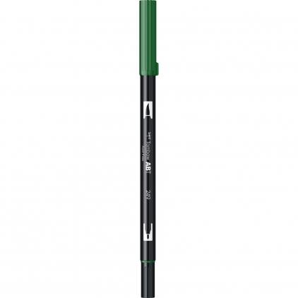 Marker permanent Edding 751 cu vopsea, corp metalic, varf rotund, 1-2 mm, verde Marker Dual Brush Watercoloring Tombow ABT 249 Hunter Green