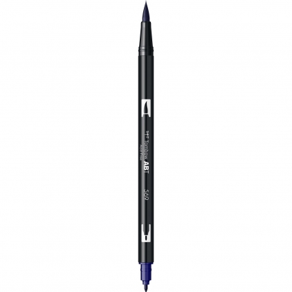Marker Dual Brush Watercoloring Tombow ABT 623 Purple Sage Marker Dual Brush Watercoloring Tombow ABT 569 Jet Blue