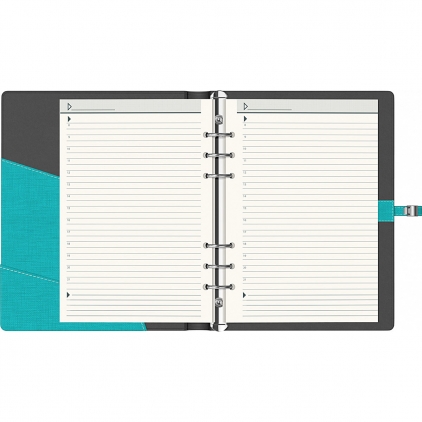 Agenda Precision Velvet A5 Burgundy Lined Organizer Precision Trend A5 6 inele Turquoise Lined