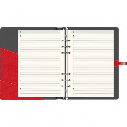 Organizer Precision Trend A5 6 inele Red Lined Organizer Precision Trend A5 6 inele Red Lined