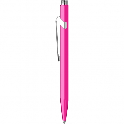 Mina Pix Slim cu Gaz Tombow Black - Mediu Pix in Cutie Metalica Caran dAche 849 Fluo Line Pink CT