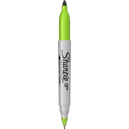 Marker permanent Edding OHP 140S, corp plastic, varf rotund, 0.3 mm, negru Marker Permanent Bullet Sharpie Twin Tip Lime Green