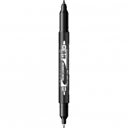Creion Evidentiator Caran dAche Maxi Fluo Yellow Marker Permanent Outline Fine Tip Tombow Mono Twin Black