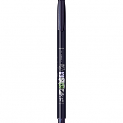 Marker Caligrafic Hard Small Writing Tombow Fudenosuke Black