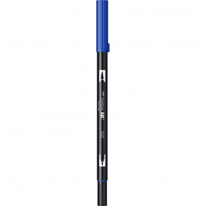 Marker permanent Edding 791, cu vopsea, corp plastic, varf rotund , 1-2 mm, rosu Marker Dual Brush Watercoloring Tombow ABT 555 Ultramarine