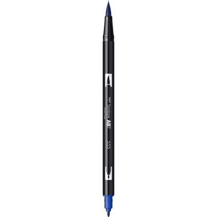 Marker permanent Edding 791, cu vopsea, corp plastic, varf rotund , 1-2 mm, rosu Marker Dual Brush Watercoloring Tombow ABT 555 Ultramarine