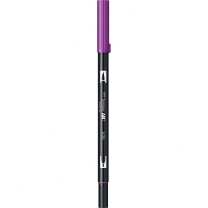 Marker permanent Edding 780, cu vopsea, corp aluminiu, varf rotund, 0.8 mm, argintiu Marker Dual Brush Watercoloring Tombow ABT 636 Imperial Purple