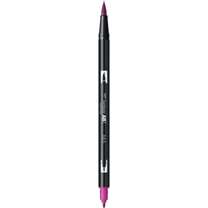 Marker Dual Brush Watercoloring Tombow ABT N57 Warm Grey 5 Marker Dual Brush Watercoloring Tombow ABT 665 Purple