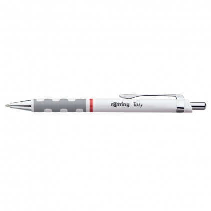 Pix Scrikss Venus 711 Line Chrome CT Pix cu mecanism, Rotring, Tikky III, 0.8 mm, alb, mina albastra