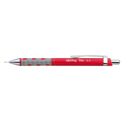 Creion Grafit Tombow MONO 100 Black B Creion mecanic Rotring Tikky III, mina 0.5 mm, rosu