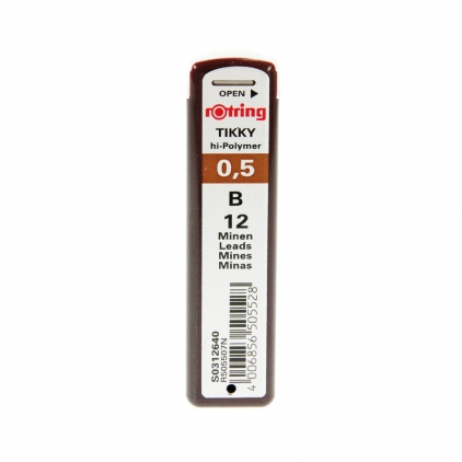 Creion Mecanic 2.0 Scrikss Graph-X Satin Chrome CT Mine creion mecanic Rotring, 0.5 mm , B, 12 bucati/cutie