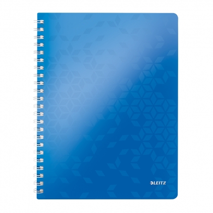 Notebook  A4+ Rhodiarama, 80 file, ivory dictando, lila Caiet de birou Leitz WOW, PP, A4, cu spira, matematica, albastru metalizat