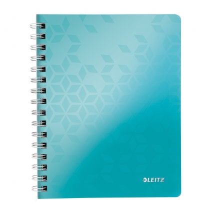 Caiet de birou Esselte, A4, cu spira, matematica Caiet de birou Leitz WOW, PP, A5, cu spira, dictando, turcoaz metalizat