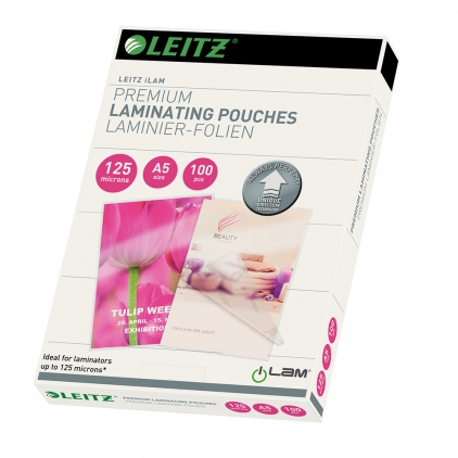 Inele indosariere Apex, 12 mm, 100 bucati/cutie Folie Leitz UDT pentru laminare la cald, A5, 125 microni
