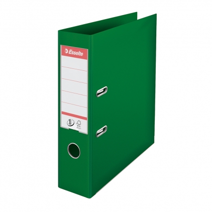 Biblioraft Esselte Economy, PP, A4, 75 mm, galben Biblioraft Esselte No.1 Power, PP/PP, A4, 75 mm, verde