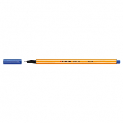 Liner Edding 88, corp plastic, varf 0.6 mm, negru Liner Stabilo Point 88, varf fetru, 0.4 mm, albastru
