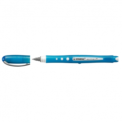 Roller Cross ATX Translucent Blue Lacquer CT Roller cu cerneala, Stabilo, Bionic Worker Colorful, 0.5 mm, plastic, albastru