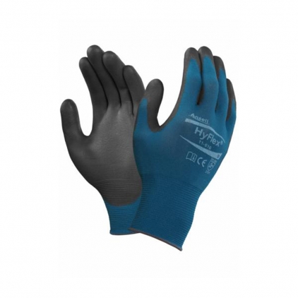Manusi poliamida Honeywell, imersate nitril Flexmech 663, touchscreen 10 Manusi Ansell HyFlex 11-618, marime 8
