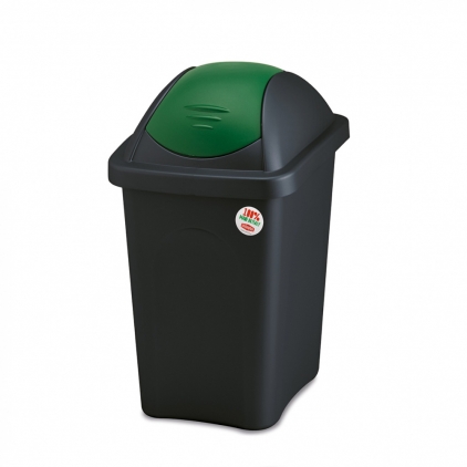 Cos Flip-Flap pentru colectare selectiva a deseurilor, 60 l, galben Cos gunoi Multipat 30L capac verde, rezistent, durabil, colectarea selectiva a deseurilor