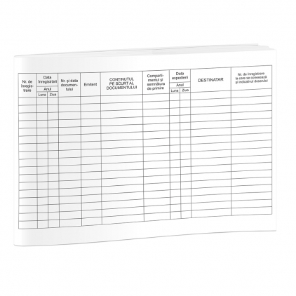 Registru de casa, A4, 50 file, 2 exemplare, 3 bucati/set Registru intrare-iesire, A4, 100 file, tipar fata-verso