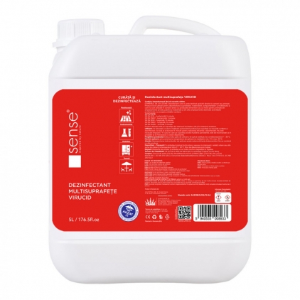 Solutie curatare si intretinere inox, Tana, Inoxol Complete, 750 ml Dezinfectant multisuprafete Sense VIRUCID, 5 L