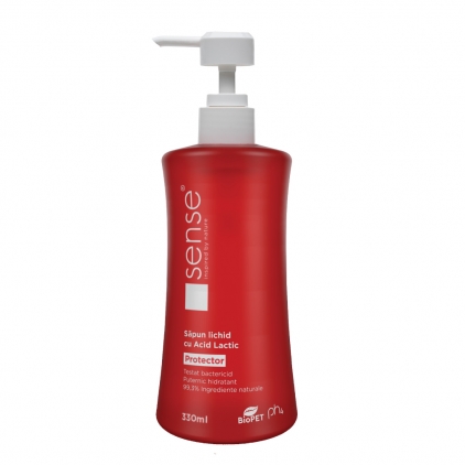 Servetele umede dezinfectante pentru maini, Sense, 72 bucati/pachet Sapun lichid cu Acid Lactic Sense, 330 ml