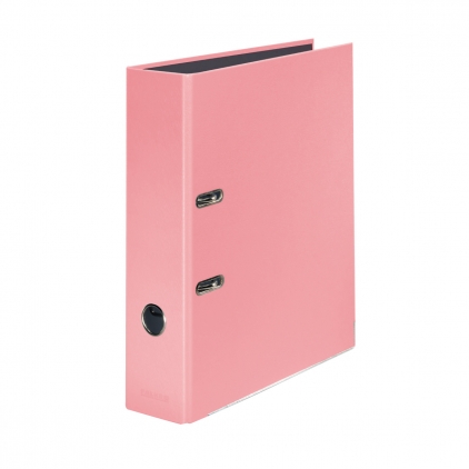 Biblioraft PP 5 cm Noki, verde Biblioraft Falken Pastel, carton laminat, A4, 80 mm, roz flamingo