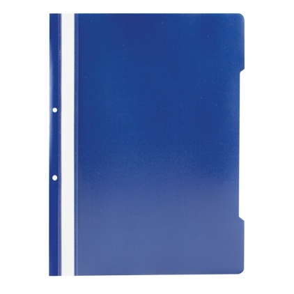 Dosar suspendabil Leitz Alpha Recycle, carton reciclat, A4, cu burduf, negru Dosar cu sina si 2 perforatii Noki, bleumarin, 50 bucati/set