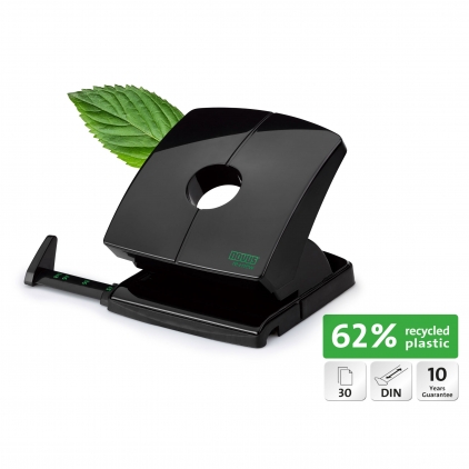 Perforator Profesional 190 coli Acvila 193B0 Grey / Black Perforator Novus B230 re+new, 30 coli, negru, 62% pp reciclat
