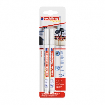 Textmarker Stabilo Luminator, varf 2- 5 mm, roz Marker Edding 4085, cu creta lichida, varf rotund 1-2 mm, alb, 2 bucati/blister